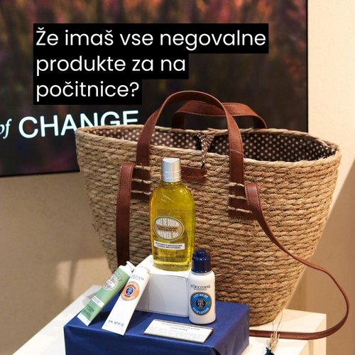 V📍L'occitane so v čudoviti torbi za na plažo nabrali top produkte v potovalni velikosti, ki jih moraš nujno vzeti s...